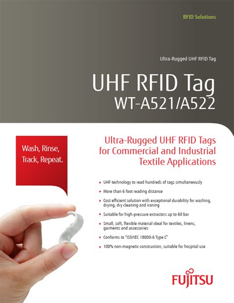 fujitsu wt a522 uhf rfid laundry tag|WT.